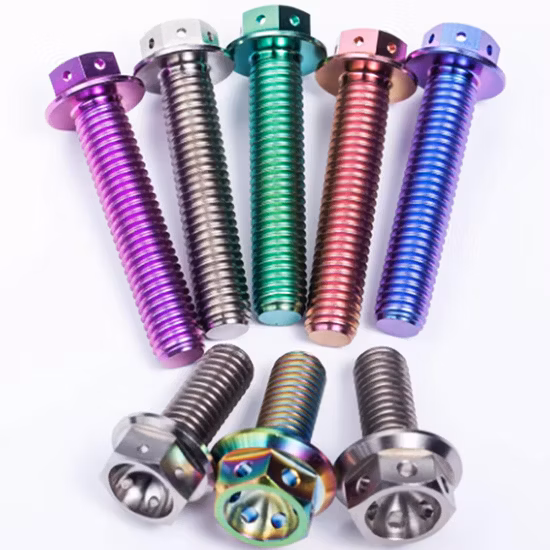 Титановый мотоциклетный болт M6 Титановый фланцевый болт мотоцикла